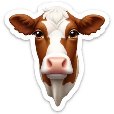 Pooled Hereford heifer. More orange on body. No orange on face.  sticker