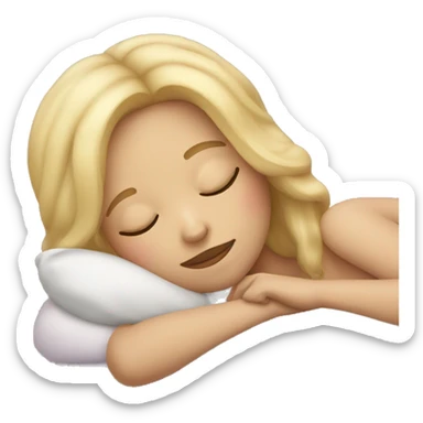 blonde girl sleeping  sticker