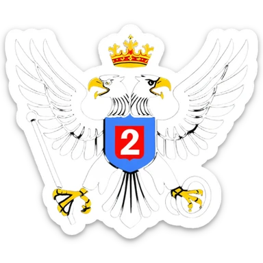 Imperial Russian double-headed eagle flag symbol used by White Army during Russian Civil War sticker