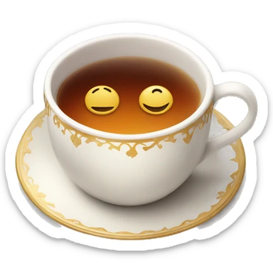 Tea in luxury cup  sticker