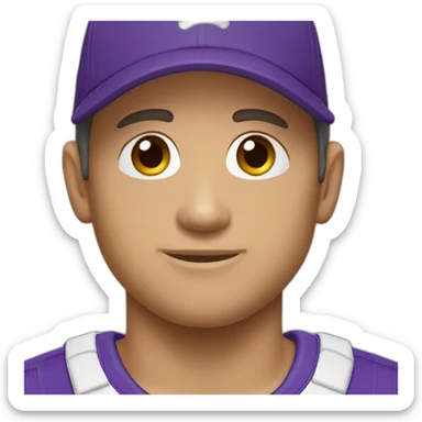 purple nike cap sticker