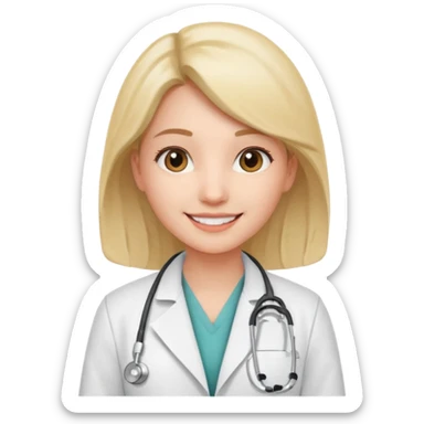 young female doctor emoji transparent background sticker