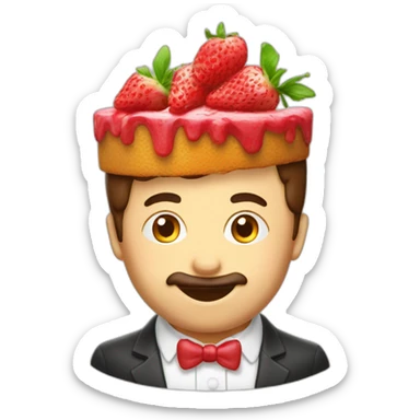 Fraisier gâteau sticker