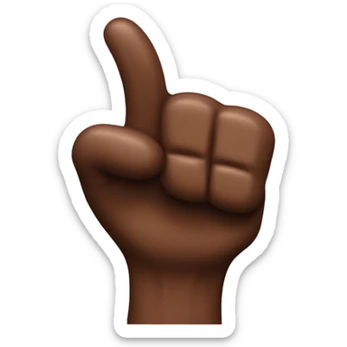 Thumbs up with chocolate on tip of thumb sticker