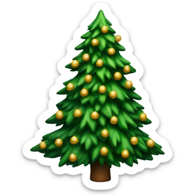 realistic christmas tree sticker