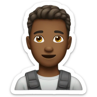 Brawn boy with stregth hear sticker