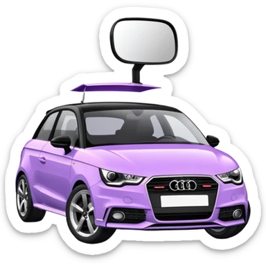Lavander Audi a1 Black roof and mirror sticker