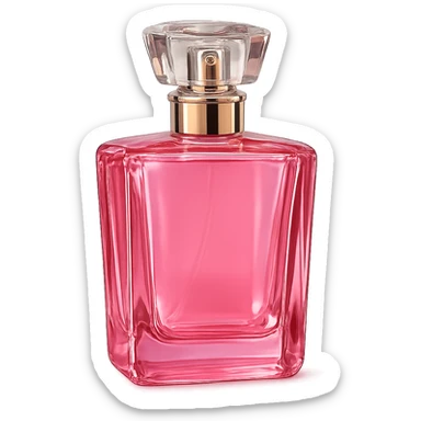 pink perfume bottle, chic and radiant sticker