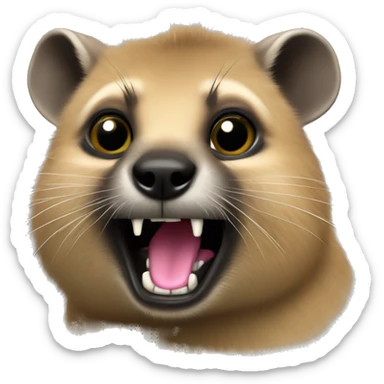 A hyrax that loves a good techno rave  sticker