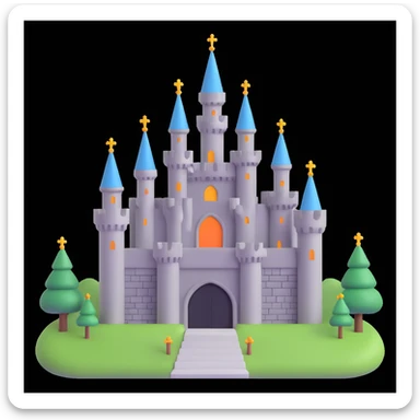 king and queen, castle background sticker