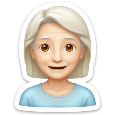an emoji showing older people, ethereal sticker