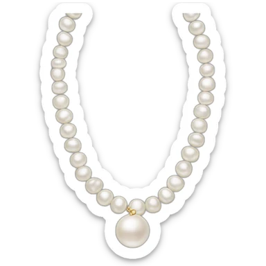 Pearls necklace sticker