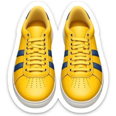 Sneakers (top view) – yellow, the width and height of image must be equal in size sticker