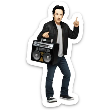 john-cusack-holding-boombox-overhead sticker