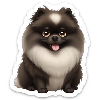 Dark Pomeranian sticker