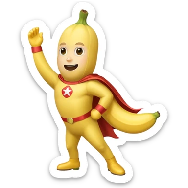 banana as superhuman sticker