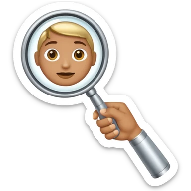 magnification glass arm sticker