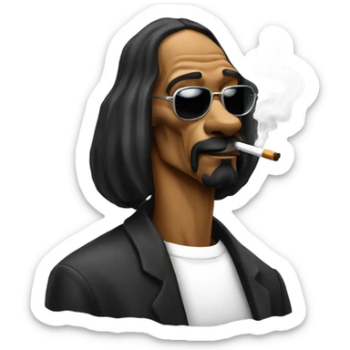 snoop dog smoking a cigarette sticker