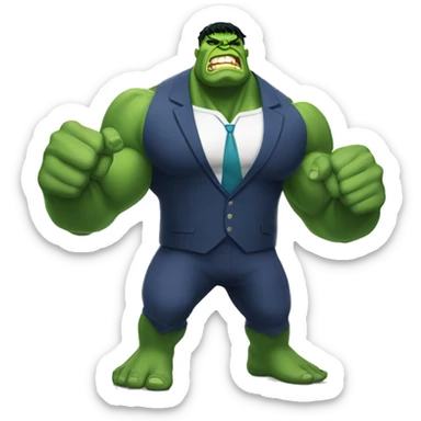 el increible hulk bailando con traje sticker