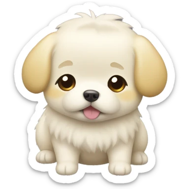 mini pompompurin white dog  sticker