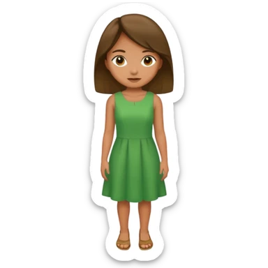 Bratz human girl green sticker