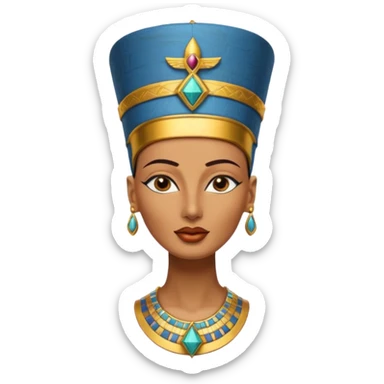 Bust of Nefertiti, only hat sticker
