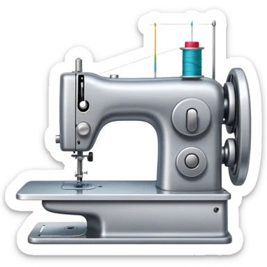 sewing machine needle with thread sticker