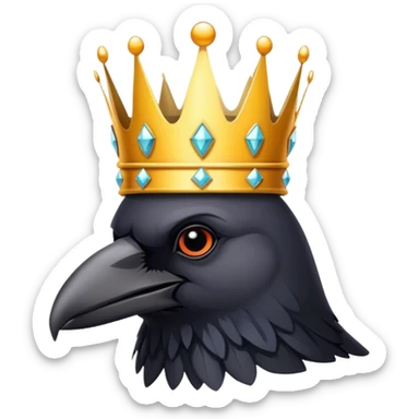 Crow crown sticker