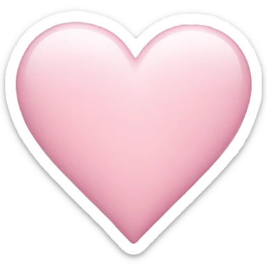light pink heart sticker