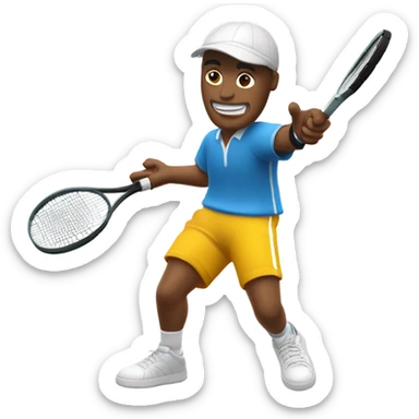 joueur de tennis sticker