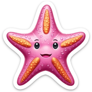 Blushed starfish sticker