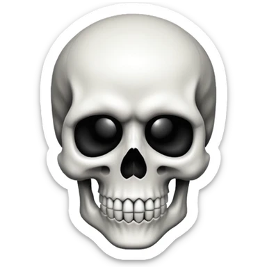 Halftone, pixel art skull sticker