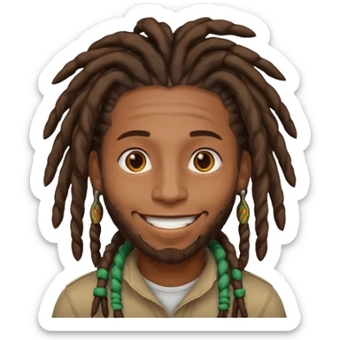 Black guy with dreads  sticker
