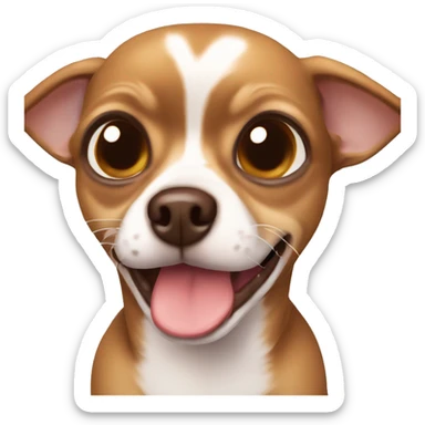 Brown chihuahua with blep  sticker