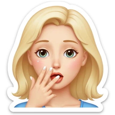 Victory with tears of joy face blowing a kiss sticker