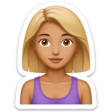 Stikers of girl which is a bit old and is relax sticker