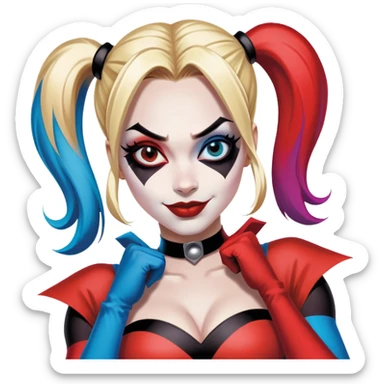 Harley quinn comic sticker