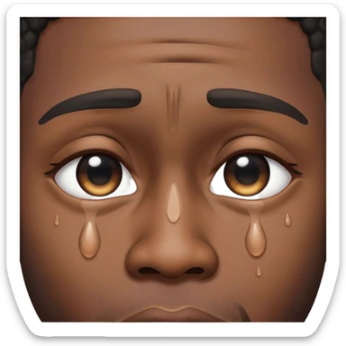 Black man crying  sticker