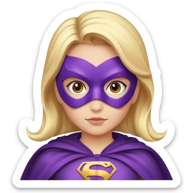 make a  girl purple super hero sticker