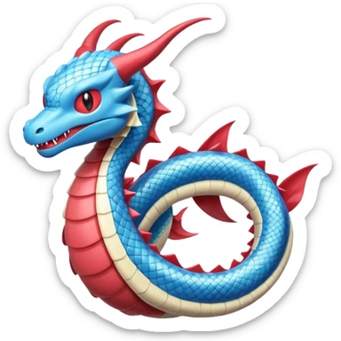 Gyarados-Salamence-Dratini-Dragonair-fusion-hybrid-creature  sticker