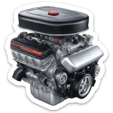 V8 engine sticker