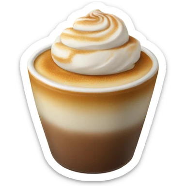 Realistic pumpkin latte sticker