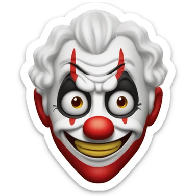 mitad payaso mitad demonio sticker