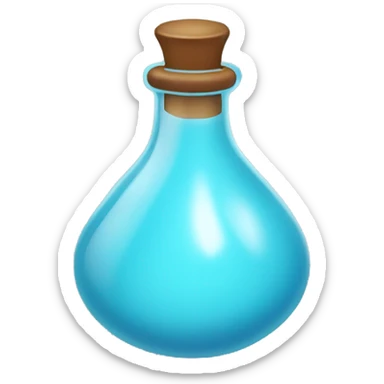 magic potion baby blue color sticker