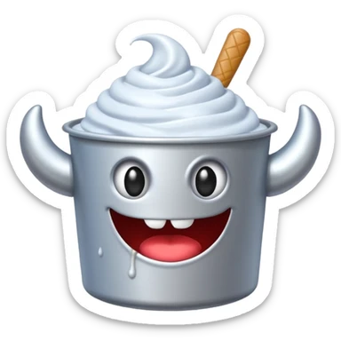 Crea un emoji de una lata de monster blanca de la bebida energética  sticker