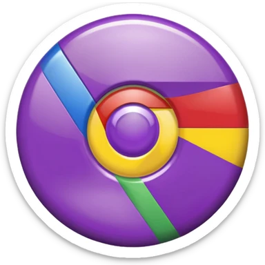purple googlr chrome icon sticker