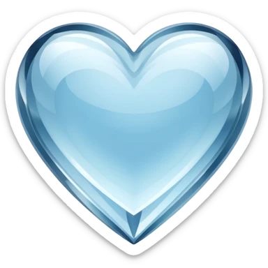 heart clear crystal sticker