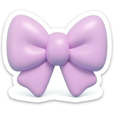 shiny lavender bow with smooth vinyl texture sticker