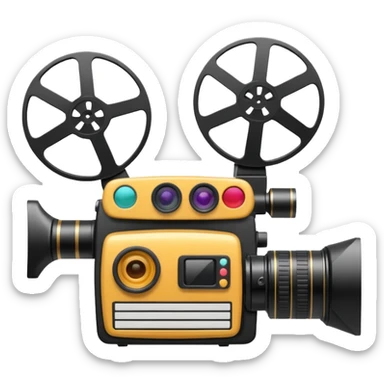 Video camera with elements 1-2 of others emoji sticker