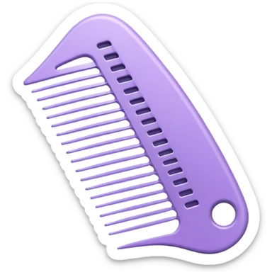 pastel purple styling comb sticker